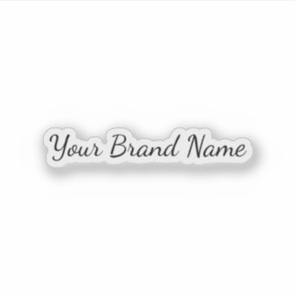 Custom Brand Name In Cursive Transparent