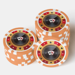 Custom Branded 3D Colourful Casino with Ace sing Poker Chips