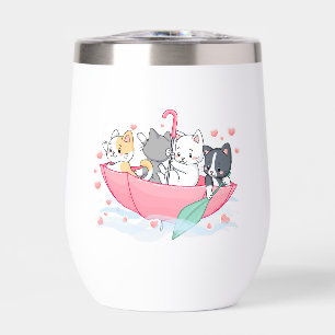 Custom Branded Animal Cat Thermal Wine Tumbler