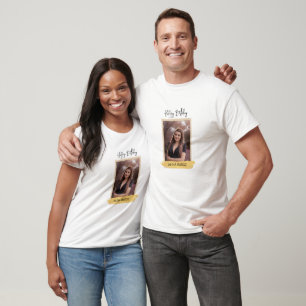 Custom Branded Black Gold Luxury Happy Birthday T-Shirt