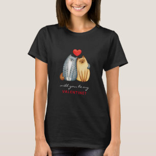 Custom Branded Black Simple Valentines Day T-Shirt
