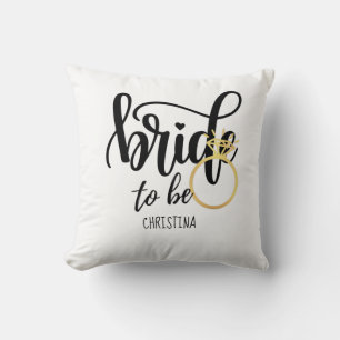 Custom Branded Bride-to-Be Bachelorette Bridal Cushion