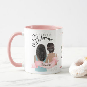 Custom Branded Bridesmaid Proposal Bridal Party Mug