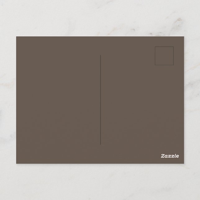 Custom Branded Brown Picture-Perfect Standard  Postcard (Back)