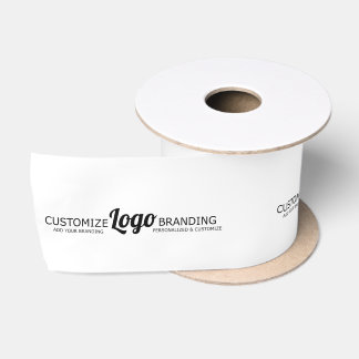 Custom Branded Business Logo Company Packaging Satin Ribbon