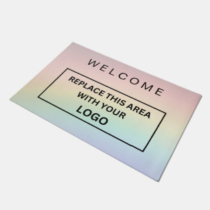 Custom Branded Business Logo Company Rainbow Doormat