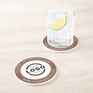 Custom Branded Business Logo Promotional Brown Coaster