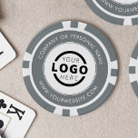 Custom Branded Business Logo Promotional Poker Chips<br><div class="desc">Create your own custom grey poker chips with your company logo,  website and name.</div>
