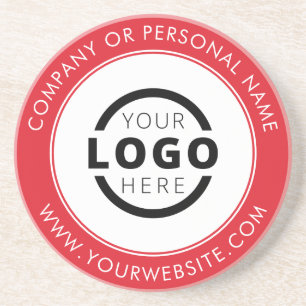 Custom Branded Business Logo Promotional Red Coaster