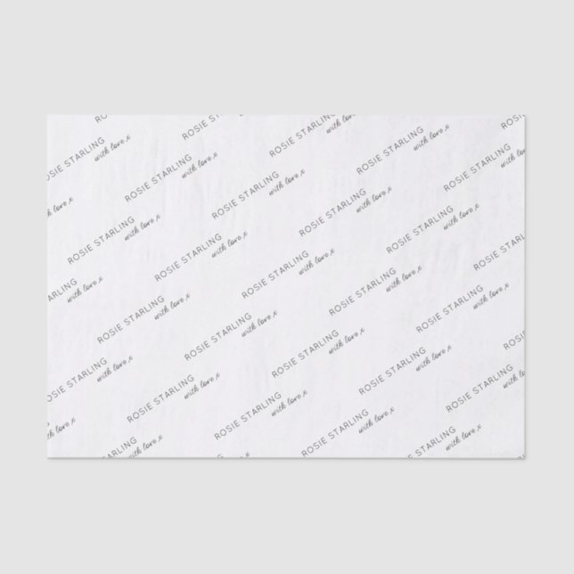 Custom Branded Business Name with Love Tissue Paper (Front)