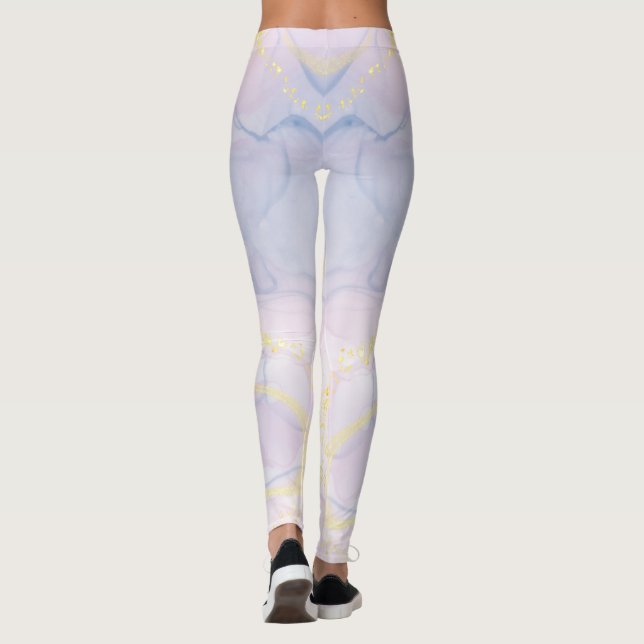 Custom Branded Colourful Rainbow Striped Capri  Leggings (Back)