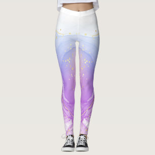 Custom Branded Elegant Watercolor Bouquet Design  Leggings