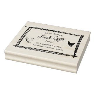 Custom Branded Farmhouse Fresh Eggs | Egg Carton Rubber Stamp
