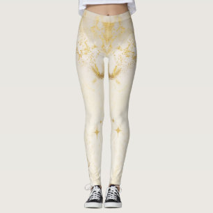 Custom Branded Gold Resin Aesthetic Quotes Legging