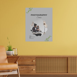 Custom Branded Grey Modern Photography Service Poster