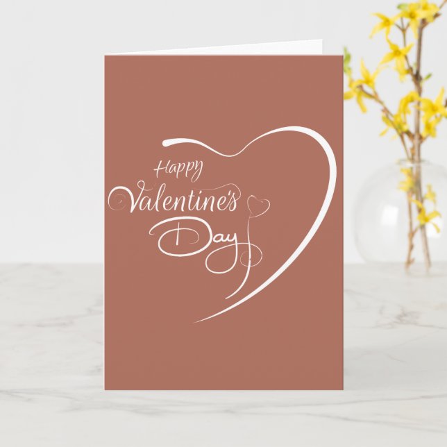 Custom Branded Happy Valentine's Day Heart  Card (Yellow Flower)