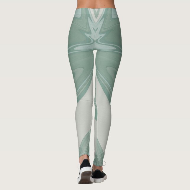 Custom Branded Huge Modern Daisy Capri Leggings (Back)