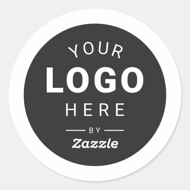 Custom Branded Logo Business Classic Round Sticker (Front)