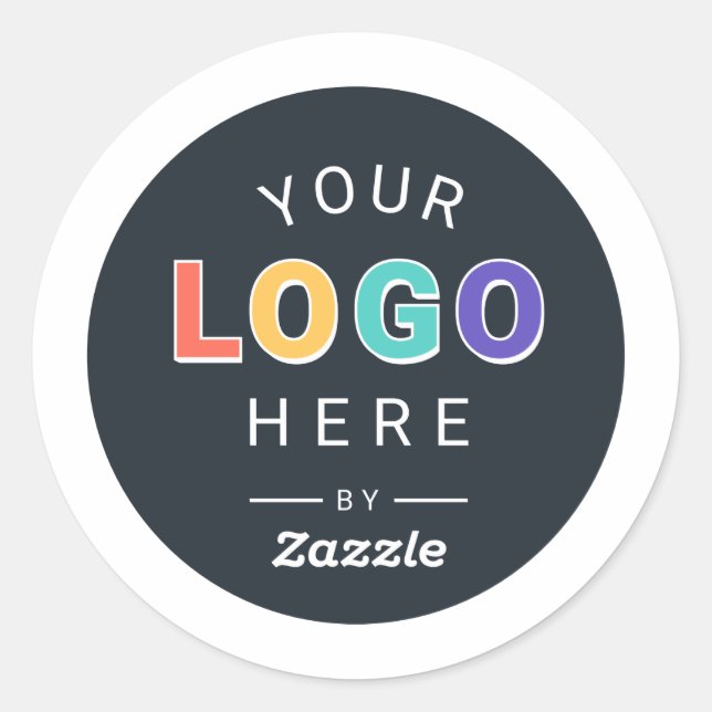 Custom Branded Logo Business Classic Round Sticker (Front)
