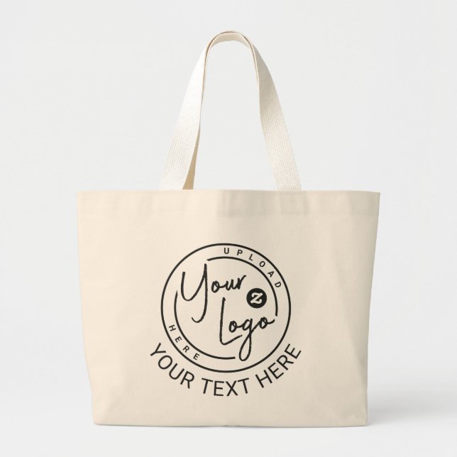 Custom Branded Logo Business Large Tote Bag (Front)
