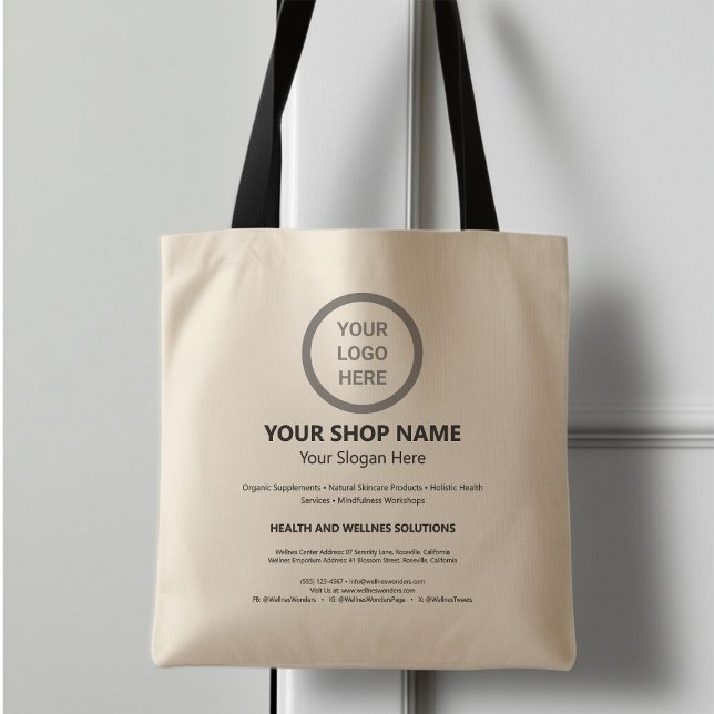 Custom Branded Logo Promotional Business Shopping Tote Bag (Creator Uploaded)