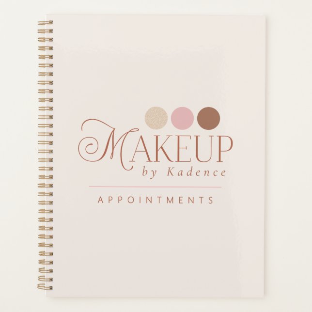 Custom Branded Makeup Artist Appointment Planner (Front)