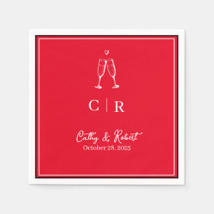 Custom Branded Minimal and Chic   Wedding Napkins