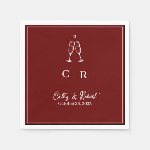 Custom Branded Minimal and Chic   Wedding Napkins