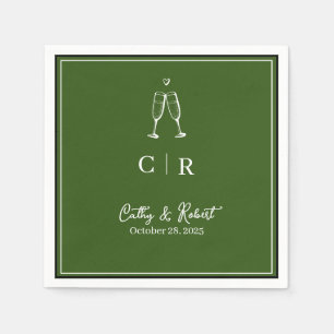 Custom Branded Minimal and Chic   Wedding Napkins