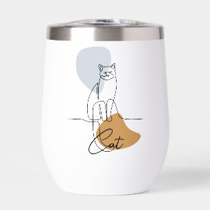 Custom Branded Minimalist Cat Line Art 