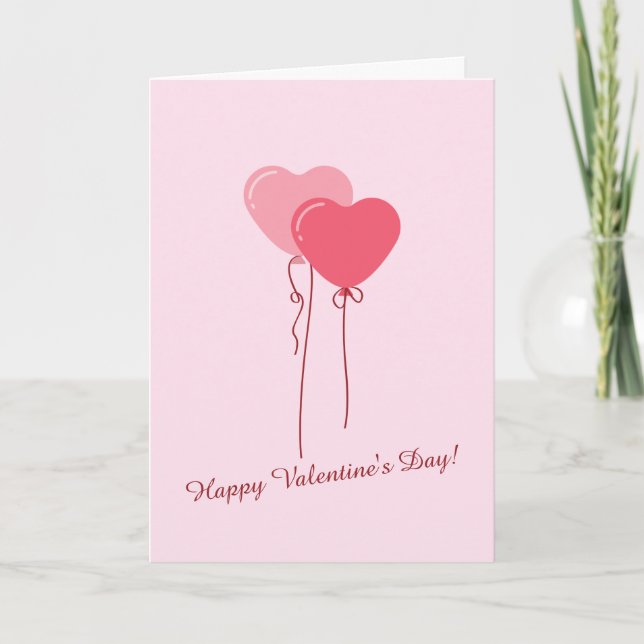 Custom Branded Pink Minimalist Valentine's Day Card (Front)
