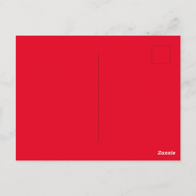 Custom Branded Red Picture-Perfect Standard  Postcard (Back)