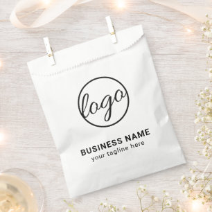 Custom Branded Simple Company Business Logo Favour Bag