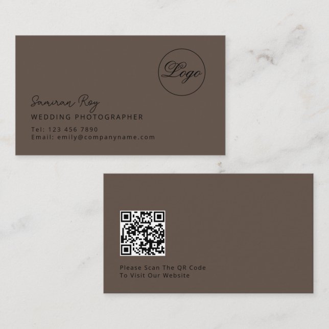 Custom Branded Wedding Photographer Business Card (Front/Back)