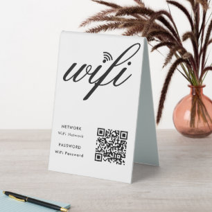 Custom Branded Wifi Network QR Code White