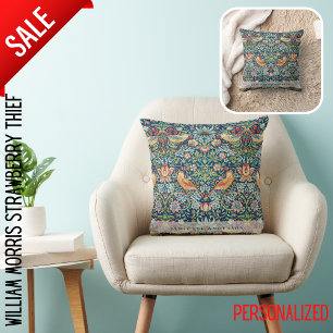 Custom Branded William Morris Birds Pattern Cushion