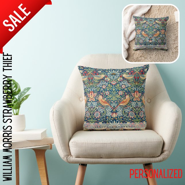 Custom Branded William Morris Birds Pattern Cushion (Creator Uploaded)