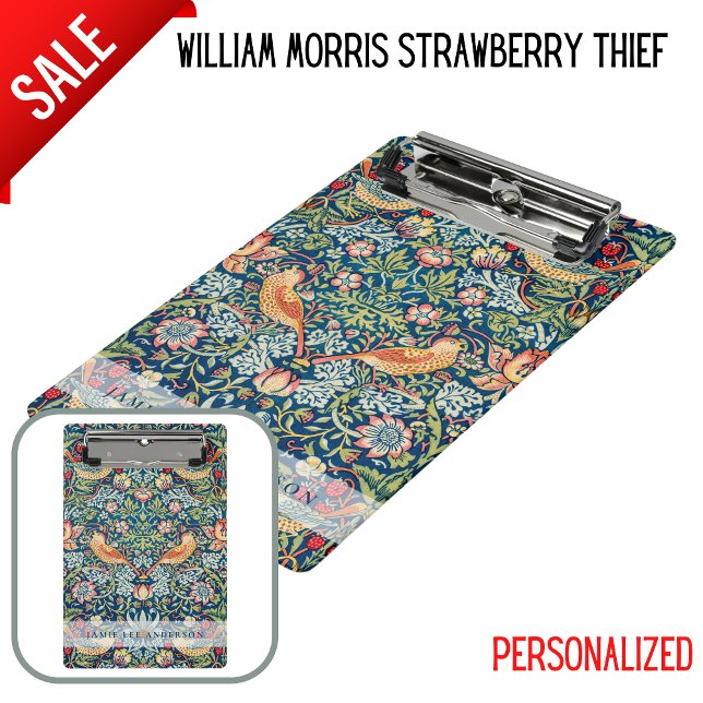 Custom Branded William Morris Birds Pattern Mini Clipboard (Creator Uploaded)