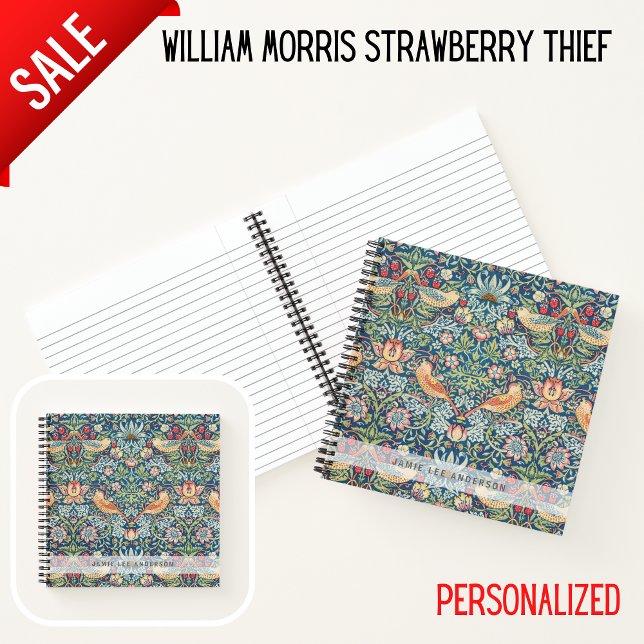 Custom Branded William Morris Birds Pattern Notebook (Creator Uploaded)