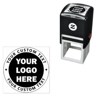 Custom Branding Business Logo Personalised Text Self-inking Stamp