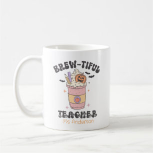 Custom Brew-tiful Teacher Halloween Mug