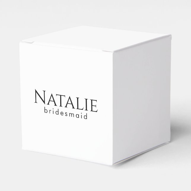 Custom Bridal Shower Bachelorette Party Minimalist Favour Box (Front Side)