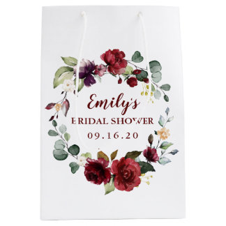 Custom Bridal Shower Favour Bag Gift Flower Wreath