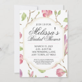 Custom Bridal Shower Invite, Watercolor Floral  Invitation