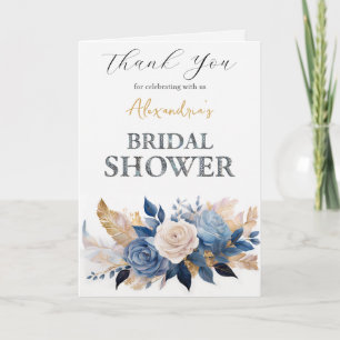 Custom Bridal Shower Roses Thank you Card
