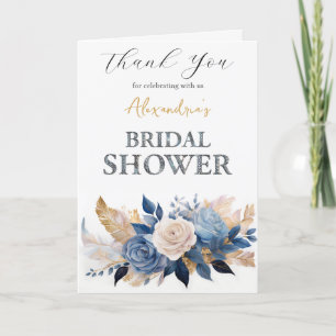 Custom Bridal Shower Roses Thank you Card