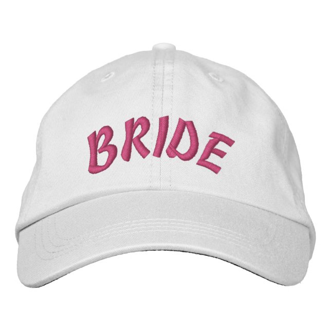 Custom Bride Baseball Cap Personalised Embroidered (Front)