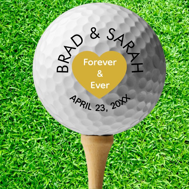 Custom Bride Groom Name Personalised Wedding  Golf Balls (Custom Bride Groom Name Personalized Wedding Golf Balls)