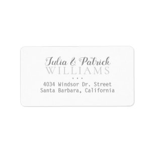 custom bride groom names home address label