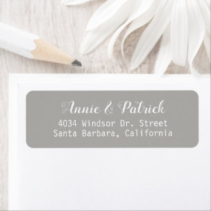 custom bride groom names wedding return address return address label